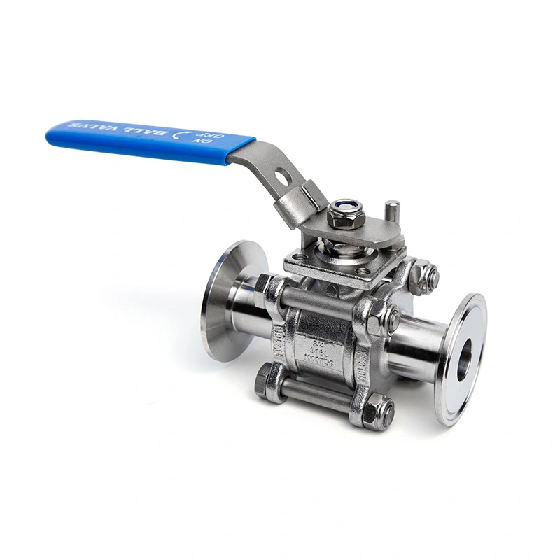 3PC volledig ingekapselde Tri-Clamp sanitaire kogelkraan 3PC volledig ingekapselde Tri-Clamp sanitaire kogelkraan
